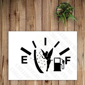*2 for $20* Tinkerbell Fairy Gas Gauge Empty Full Vinyl Decal Sticker Handcrafte